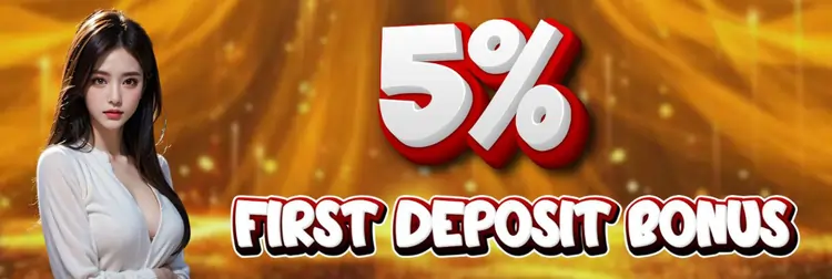 PLAYTIME33 5% 1ST DEPOSIT BONUS